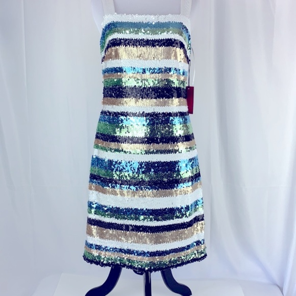 🆕Vince Camuto sequin dress with straps size 4